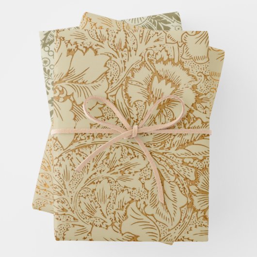 William Morris Poppy Floral Wallpaper Inpakpapier Vel (In situ)