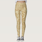 William Morris Poppy Floral Wallpaper Leggings (Voorkant)