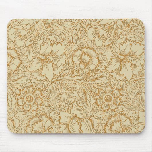 William Morris Poppy Floral Wallpaper Muismat (Voorkant)