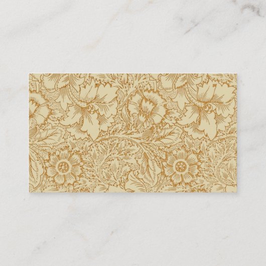 William Morris Poppy Floral Wallpaper Visitekaartje (Achterkant)