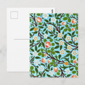 William Morris populair patroon, Clover (turquoise Briefkaart (Voorkant / Achterkant)