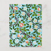 William Morris populair patroon, Clover (turquoise Briefkaart (Voorkant)
