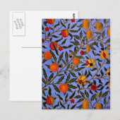 William Morris populair patroon, Fruit Briefkaart (Voorkant / Achterkant)