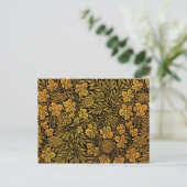 William Morris populair patroon, Golden Floral Briefkaart (Staand voorkant)