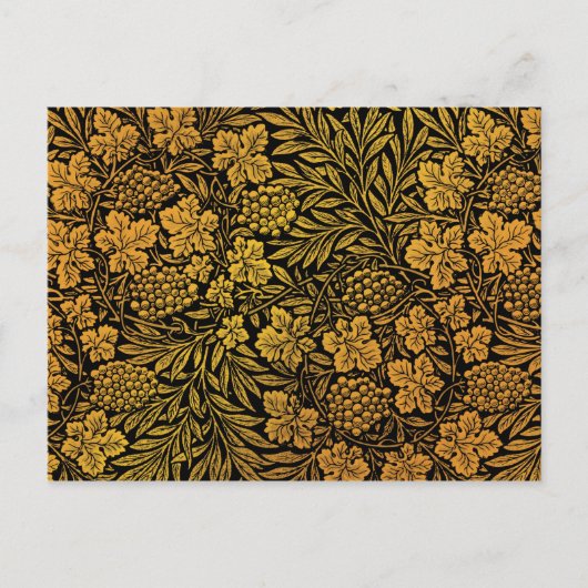 William Morris populair patroon, Golden Floral Briefkaart (Voorkant)