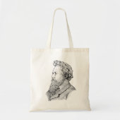 William Morris Portret Bibliotheektas Tote Bag (Voorkant)