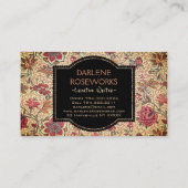 William Morris Prachtig bloemontwerp Visitekaartje (Achterkant)