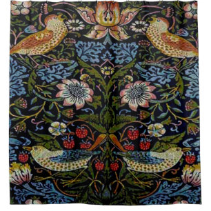 William Morris, prachtig patroon, art nouveau, vin Douchegordijn