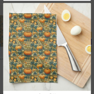 William Morris  Pumpkin Patch Thanksgiving Theedoek