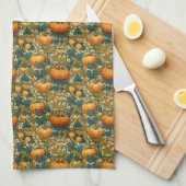William Morris Pumpkin Patch Thanksgiving Theedoek (Quarter Fold)