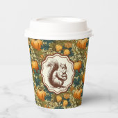 William Morris Pumpkin Squirrel Paper cup Papieren Bekers (Voorkant)