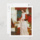 William Morris - Queen Guinevere Briefkaart (Voorkant / Achterkant)