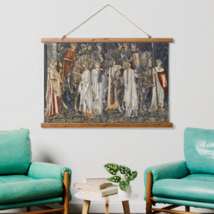 William Morris Quest for Holy Grail:Schild Woud Hangend Wandkleed
