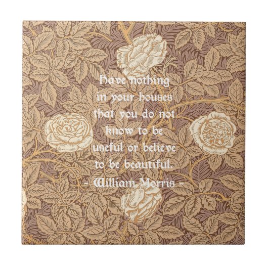 William Morris Quotation Tegeltje (Voorkant)