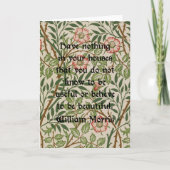 William Morris Quote Kaart (Voorkant)