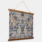 William Morris Rabbit, Peacock en Fox Hangend Wandkleed (Gebogen)