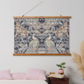 William Morris Rabbit, Peacock en Fox Hangend Wandkleed (Slaapkamer)