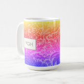 William Morris Rainbow Botanical Monogram Koffiemok (Voorkant links)