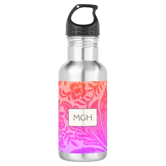 William Morris Rainbow Botanical Monogram Waterfles (Voorkant)