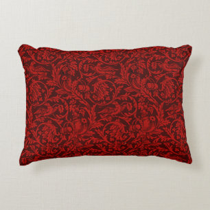 William Morris Red Birds gebladerte fruit Accent Kussen