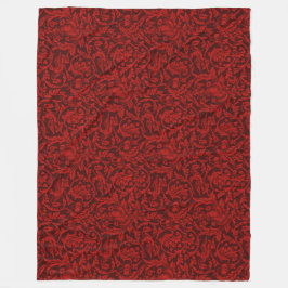  William Morris Red Birds gebladerte fruit Fleece Deken