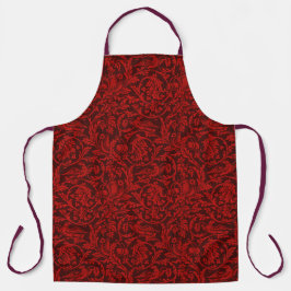  William Morris Red Birds gebladerte fruit Schort