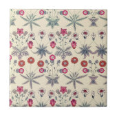 William * Morris Red Blue Flower Daisy  | Tegeltje (Voorkant)
