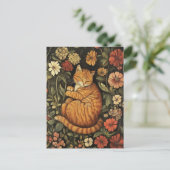 William Morris Red Cat  Briefkaart (Staand voorkant)