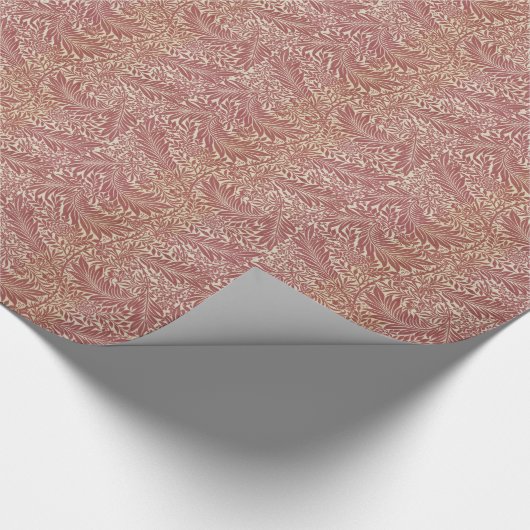 William Morris Red Floral Wallpaper Design Cadeaupapier (Hoek)