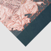 William Morris RED FLOWER OVER BLUE Tissue Paper Tissuepapier (Detail)