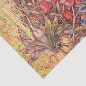William Morris RED FLOWER Tissue Paper Tissuepapier (Detail)