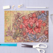 William Morris RED FLOWER Tissue Paper Tissuepapier (Craft)