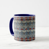 William Morris Red Flowers Bloemmotief Mok (Voorkant links)