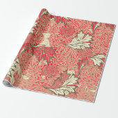 William Morris RED GIFT Wrapping Paper Cadeaupapier (Uitgerold)