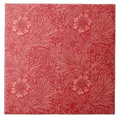 William Morris Red Marigold Pattern Tegeltje (Voorkant)