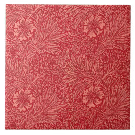 William Morris Red Marigold Pattern Tegeltje
