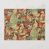 William Morris Red Pattern Forest Briefkaart (Voorkant)