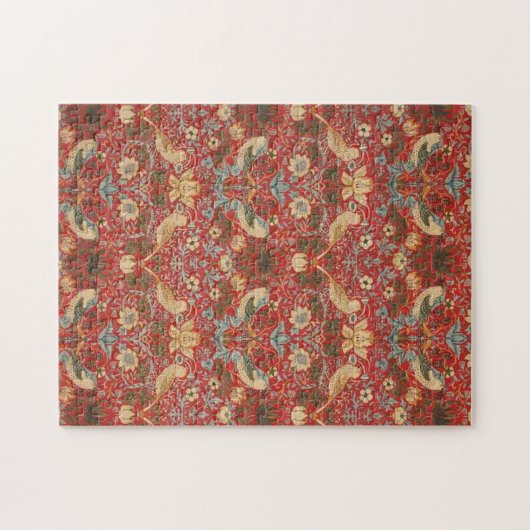 William Morris Red Strawberry Thief Legpuzzel (Horizontaal)
