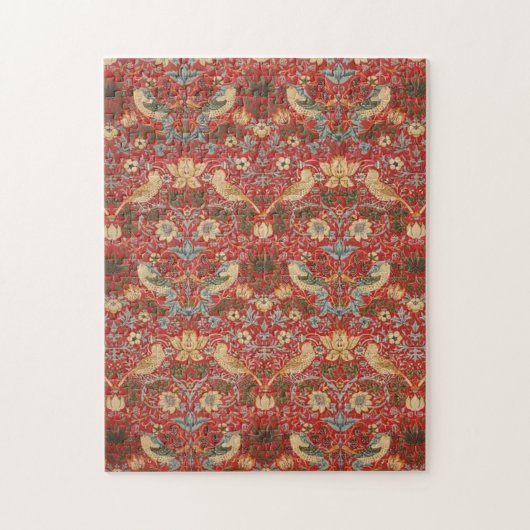 William Morris Red Strawberry Thief Legpuzzel (Verticaal)