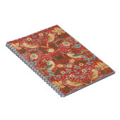 William Morris Red Strawberry Thief Notitieboek (Rechterzijde)