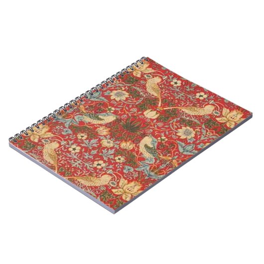 William Morris Red Strawberry Thief Notitieboek (Linkerzijde)