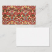 William Morris Red Strawberry Thief Visitekaartje (Voorkant / Achterkant)