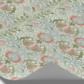 William Morris remixte groene rode Perzische bloem Cadeaupapier