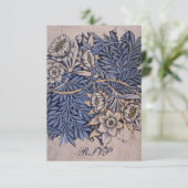 William Morris Reply Cards for Square Invitations RSVP Kaartje (Staand voorkant)