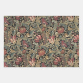 William Morris  Retro Bloemenpatroon Inpakpapier Vel (Voorkant 2)