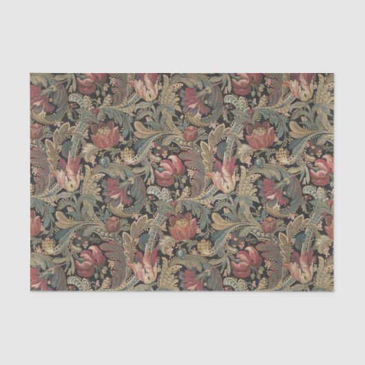 William Morris  Retro Bloemenpatroon Tissuepapier (Voorkant)