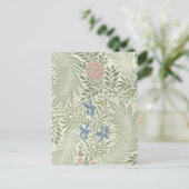 William Morris Ridderspoor Bloem Behang Briefkaart (Staand voorkant)