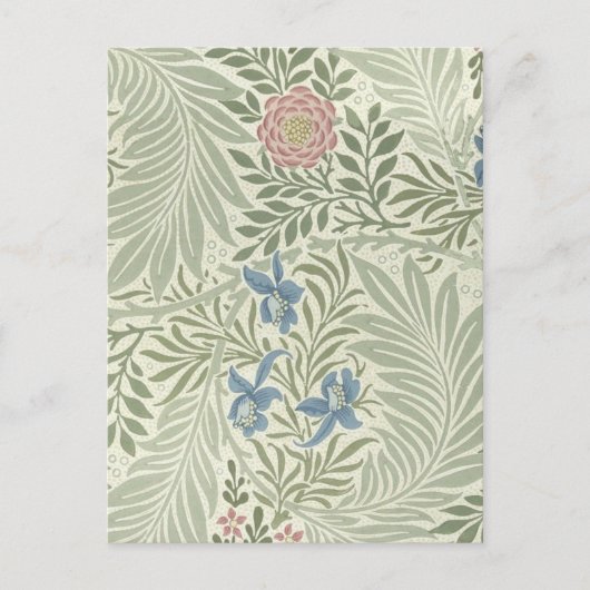 William Morris Ridderspoor Bloem Behang Briefkaart (Voorkant)