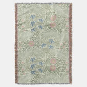 William Morris Ridderspoor Bloem Behang Deken (Voorkant Verticaal)