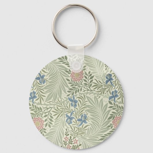 William Morris Ridderspoor Bloem Behang Sleutelhanger (Voorkant)